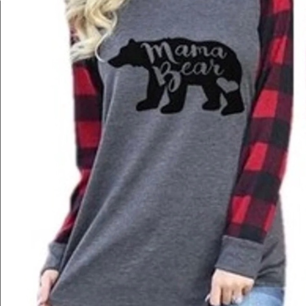 NEW Womens Mama Bear Plaid Shirt - Picture 6 of 7